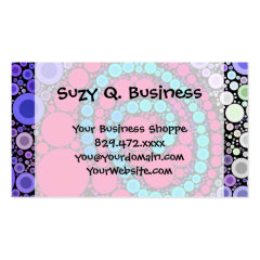 Retro Concentric Circles Cool Swirl Pattern Business Card Template