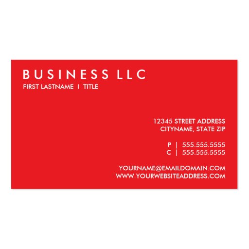 retro COOK Business Card (back side)