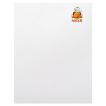 Retro Cooking Design.Love Is The Magic Ingredient. Letterhead Template