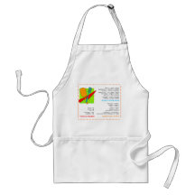 Retro Cooks Guide Upside Down Information Apron