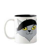 Retro Cool Beatnik Cat Coffee Mug