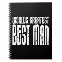 Retro Cool Best Men : World's Greatest Best Man Spiral Notebooks
