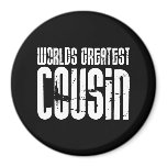 Retro Cool Cousins : World's Greatest Cousin Magnets