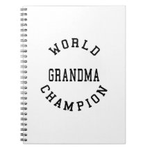 Retro Cool Grandmas Gifts World Champion Grandma Note Books