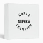 Retro Cool Nephews Gifts World Champion Nephew Vinyl Binder