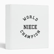 Retro Cool Nieces Gifts World Champion Niece Binder
