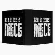 Retro Cool Nieces : Worlds Coolest Niece 3 Ring Binder