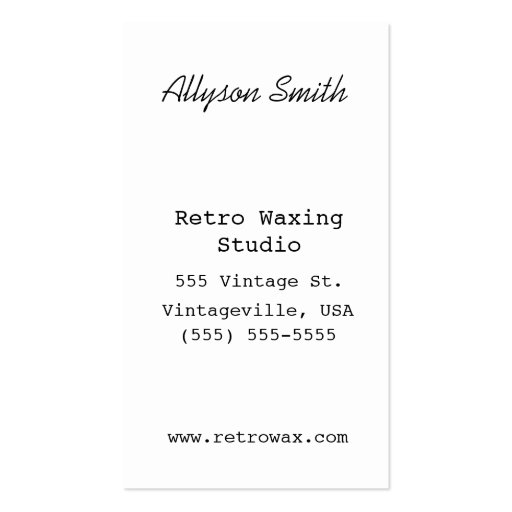 Retro Coral Houndstooth Esthetician Business Card (back side)