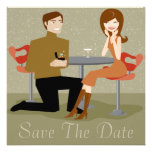 Retro Couple Save The Date Announcement (CA)