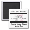 Retro Couple Save the Date Magnet magnet