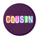 Retro Cousin Fridge Magnet