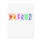 Retro Cousin Postcard