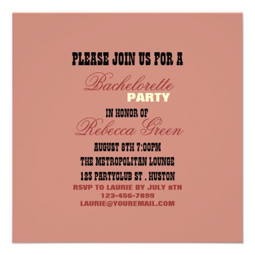 retro cowgirl western country bachelorette party personalized announcements