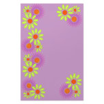 Retro Crazy Daisy Flora Flower Personal Stationery