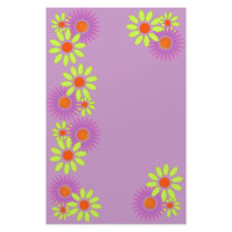 Retro Crazy Daisy Flora Flower Personal Stationery