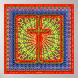 RETRO CROSS POSTER PRINT