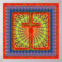 RETRO CROSS POSTER PRINT