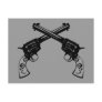 Retro Crossed Pistols Postcards