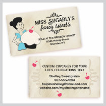 retro cupcake baker frilly apron baking business c business cards by chefcateringbizcards retro cupcake baker frilly apron baking business c business cards