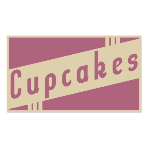 retro cupcakes business card template