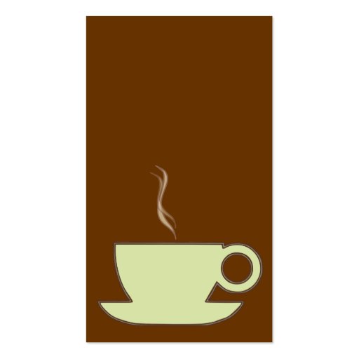 Retro Cuppa Coffee Business Card (back side)