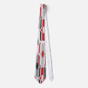Retro Curves Red and Black Pattern Custom Tie by fat_fa_tin Retro Curves Red and Black Pattern Custom Tie
