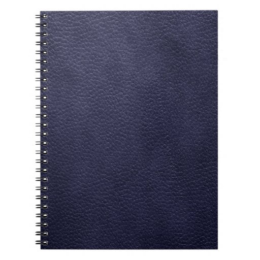 Retro Custom Navy Blue Leather Spiral Notebook Zazzle