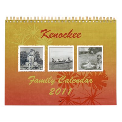 Retro Custom Photo (burnt orange floral) calendar