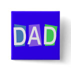Retro Dad Square Button