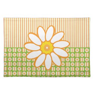Cheerful Retro Daisies Spring Picnic Placemats – Set the Table in Mad Men Style