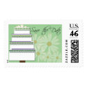Retro Daisy Cake - Save The Date postage