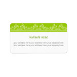 Retro Damask Filigree Elegant Lime Green 2 Address Label
