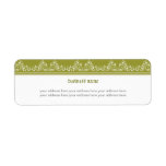 Retro Damask Filigree Elegant Olive Green