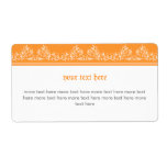 Retro Damask Filigree Elegant Orange 3