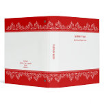 Retro Damask Filigree Elegant Red