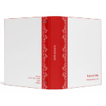 Retro Damask Filigree Elegant Red Binders