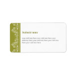 Retro Damask Filigree Side Elegant Olive Green 2