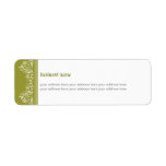 Retro Damask Filigree Side Elegant Olive Green