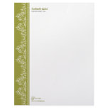 Retro Damask Filigree Side Elegant Olive Green