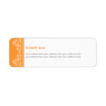 Retro Damask Filigree Side Elegant Orange
