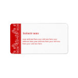Retro Damask Filigree Side Elegant Red 2