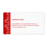 Retro Damask Filigree Side Elegant Red 3