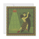 5.25x5.25 - Cool retro note card with dancers