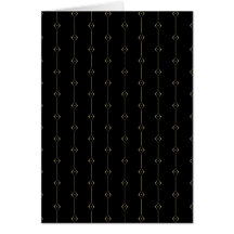 Retro Dark Gold Lounge pattern Greeting Card