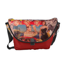 retro days purse courier bags