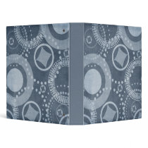 Retro Denim Circle Abstract Binder by naturetees Retro Denim Circle Abstract Binder