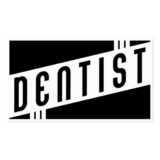 retro dentist business card (front side)