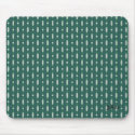Retro Design Beaded Curtain Turquoise mousepads