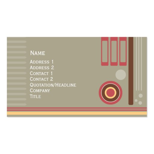 Retro Design Business Card Template (front side)