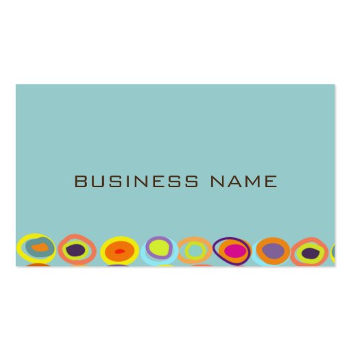 Retro design business cards (back side)